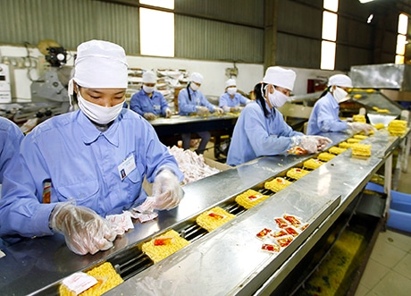 Cung ứng công nhân làm việc tại các công ty điện tử, dày da, may mặc, sản xuất bánh kẹo